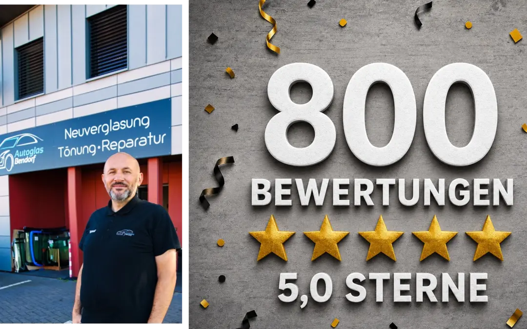 800 Bewertungen. Und jede einzelne bedeutet uns etwas