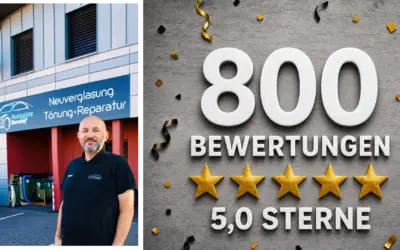 800 Bewertungen. Und jede einzelne bedeutet uns etwas